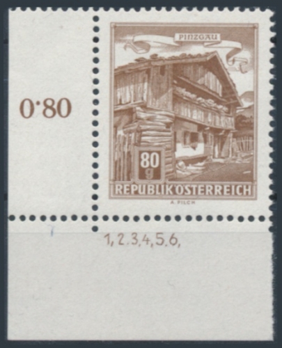 Briefmarke mit Symbolzahl(en)